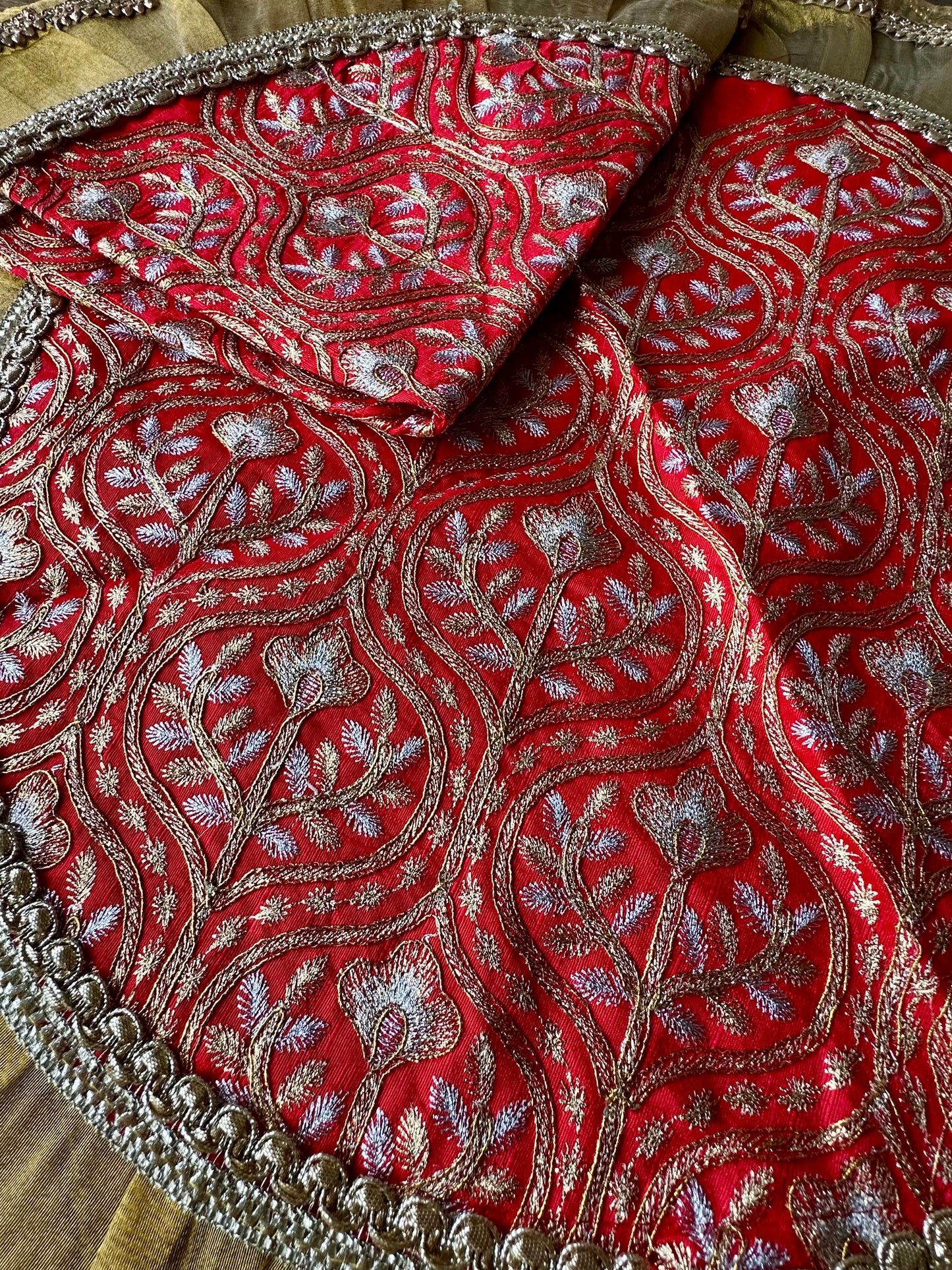 Mehar Red Thread Work Shagun Lap Potli Set | Wedding