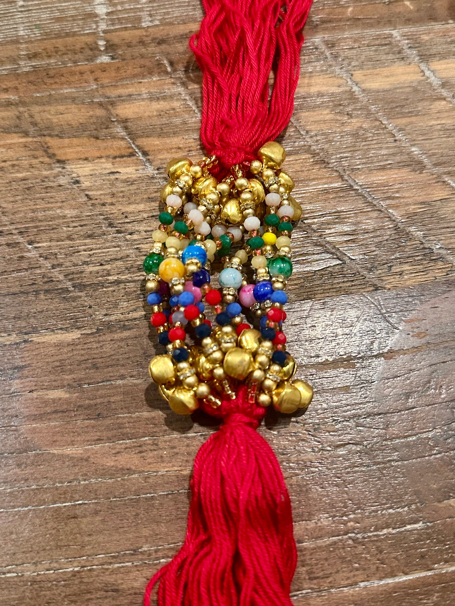 Ganne Ghungroo and Multicolor Beads Pack of 12