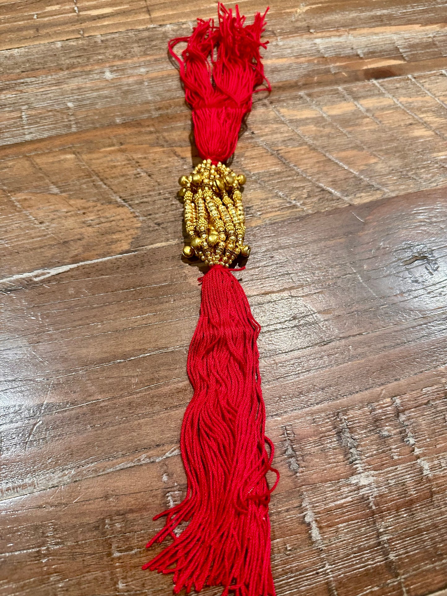 Ganne Ghungroo & Gold Beads Pack of 12
