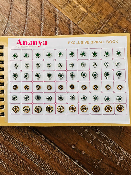 White Stone Work Variety Bindi Book