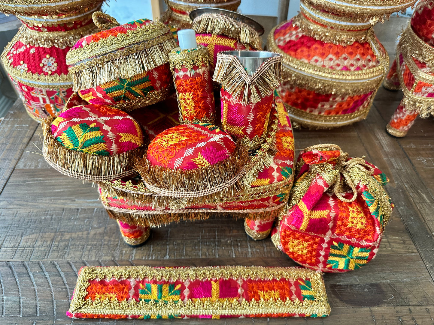 Phulkari Haldi Essentials Set - Kaur Bridal