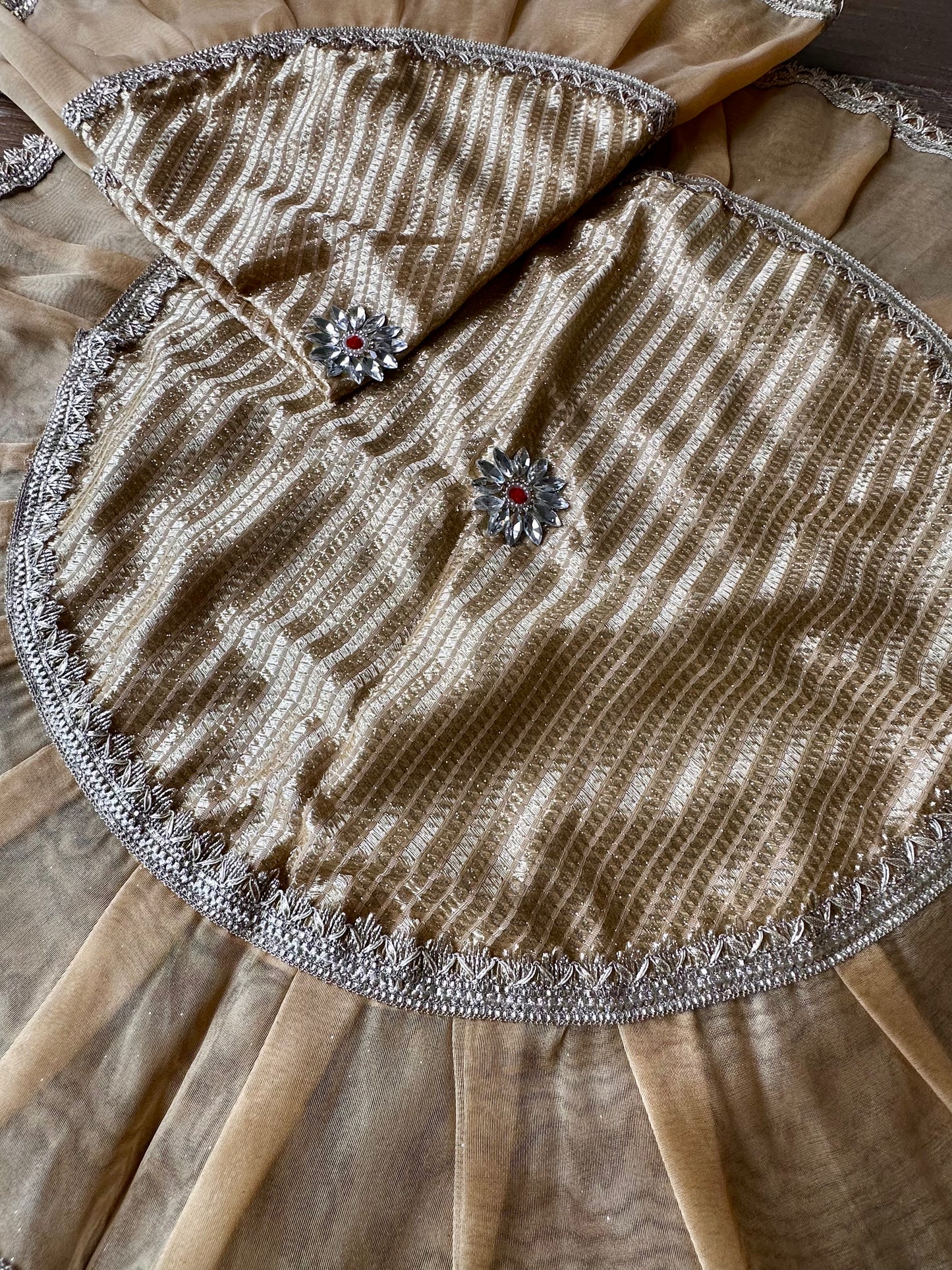 Aria Gold Sequins Shagun Lap Potli Set | Wedding