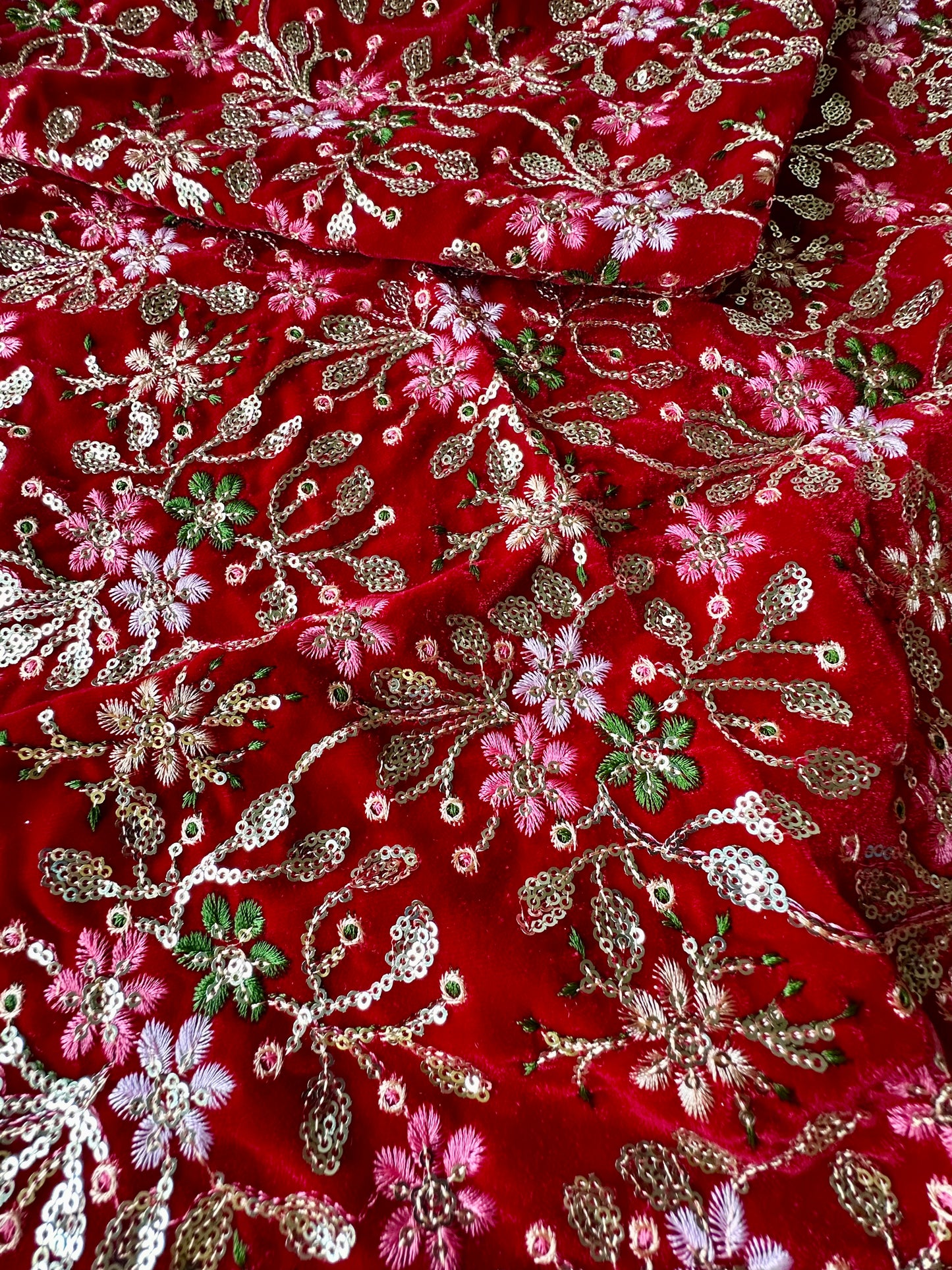 Jasmine Red Sequins Shagun Lap Potli Set | Wedding