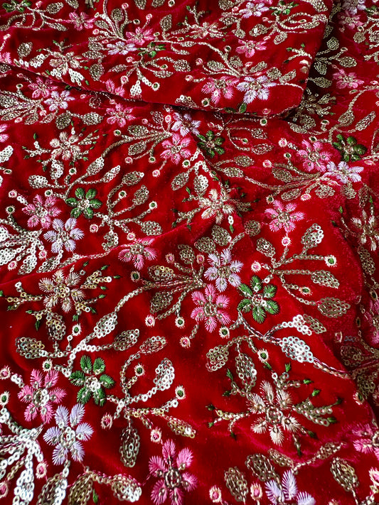Jasmine Red Sequins Shagun Lap Potli Set | Wedding