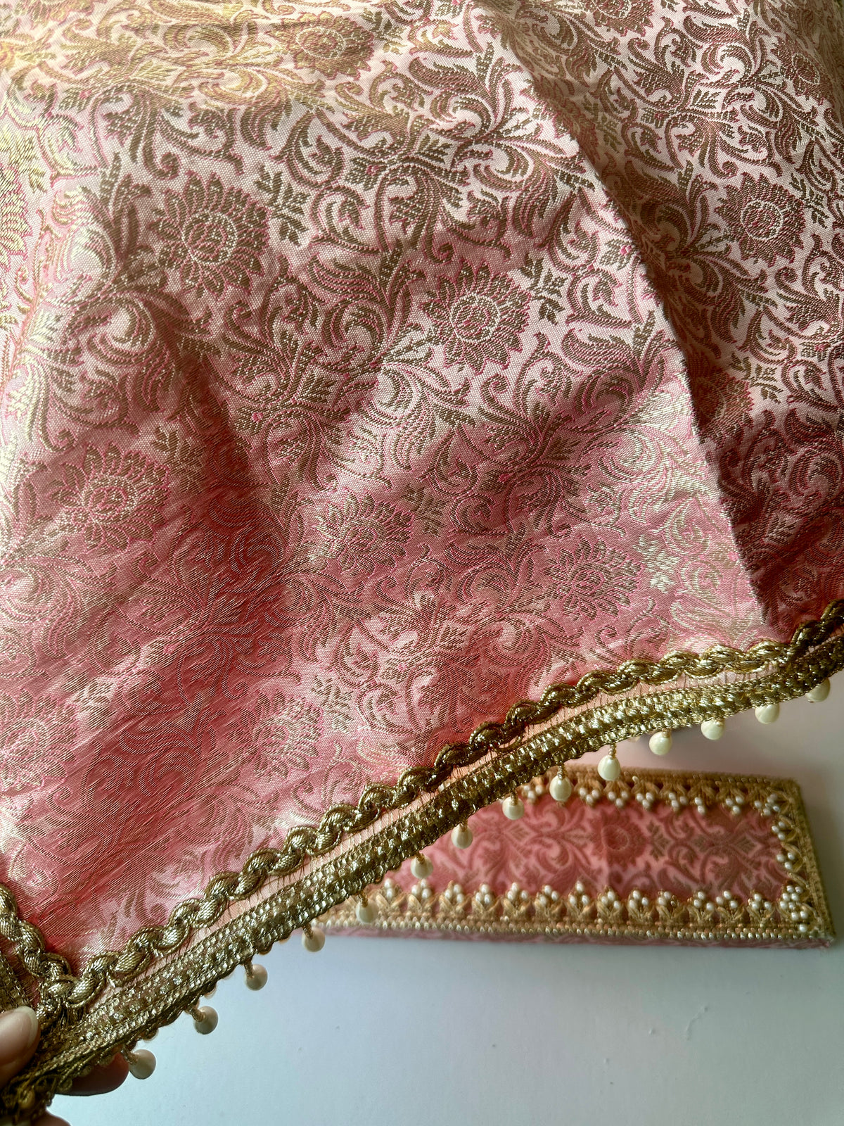 Brocade Pink Maiyaan Set | Haldi & Maiyan Ceremony Essentials