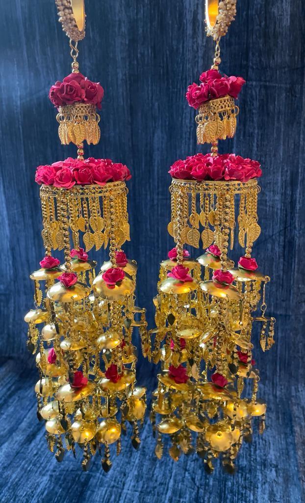 Pink Floral Kaleera - Kaur Bridal