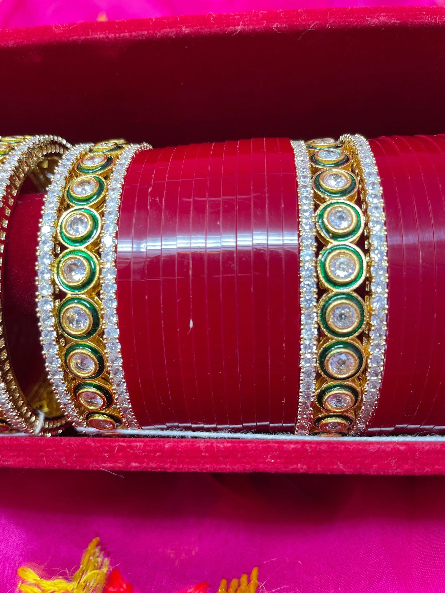 Kundan and Pavé American Diamonds Choora - Kaur Bridal