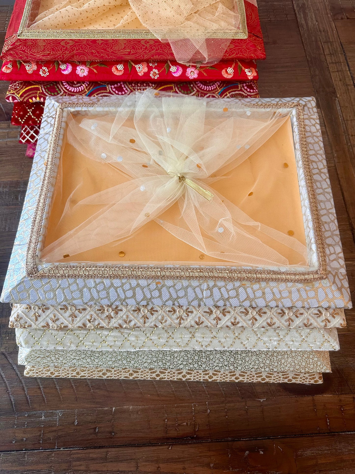 Gifting Trays with Organza Covers
