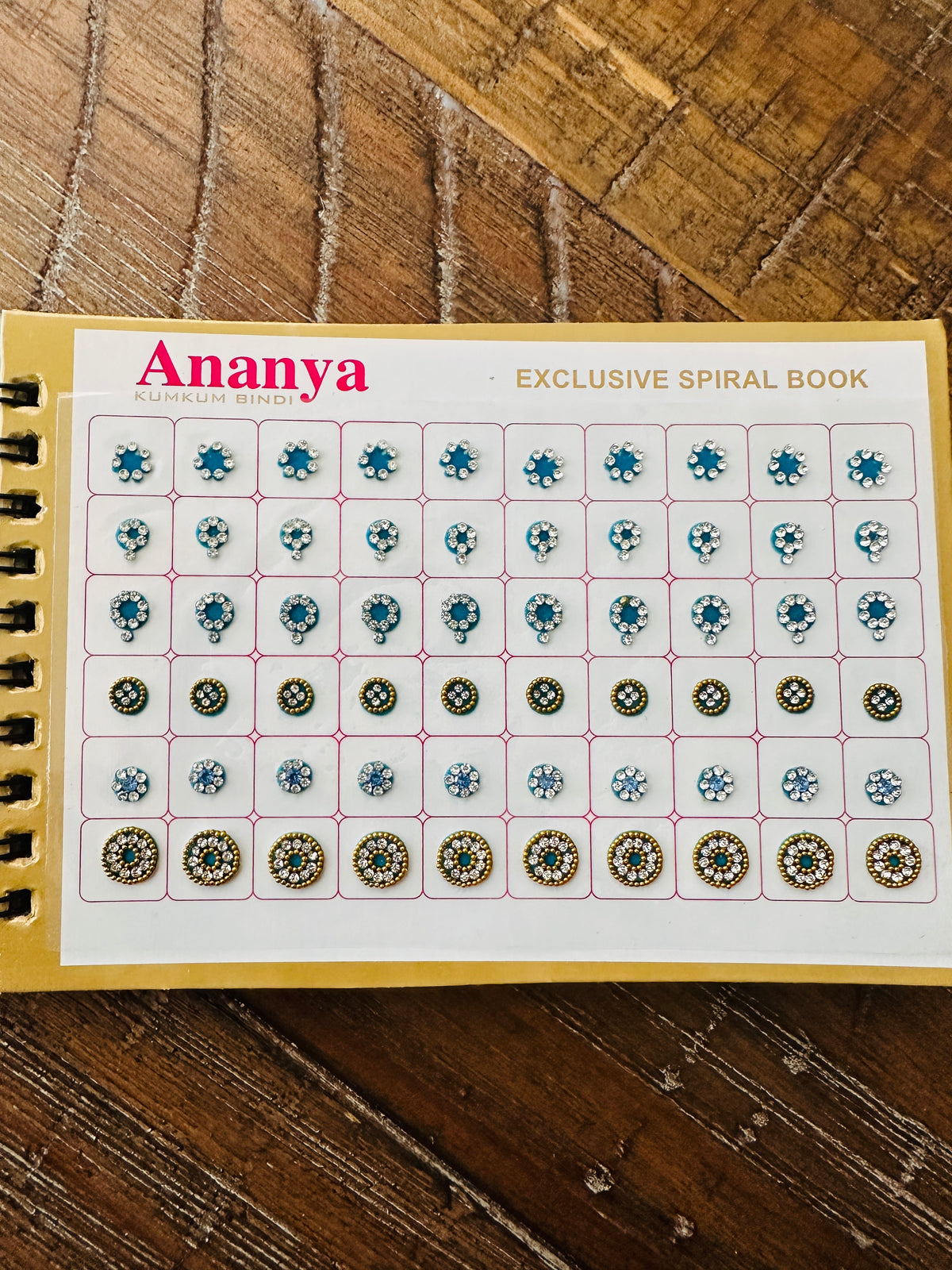 White Stone Work Variety Bindi Book