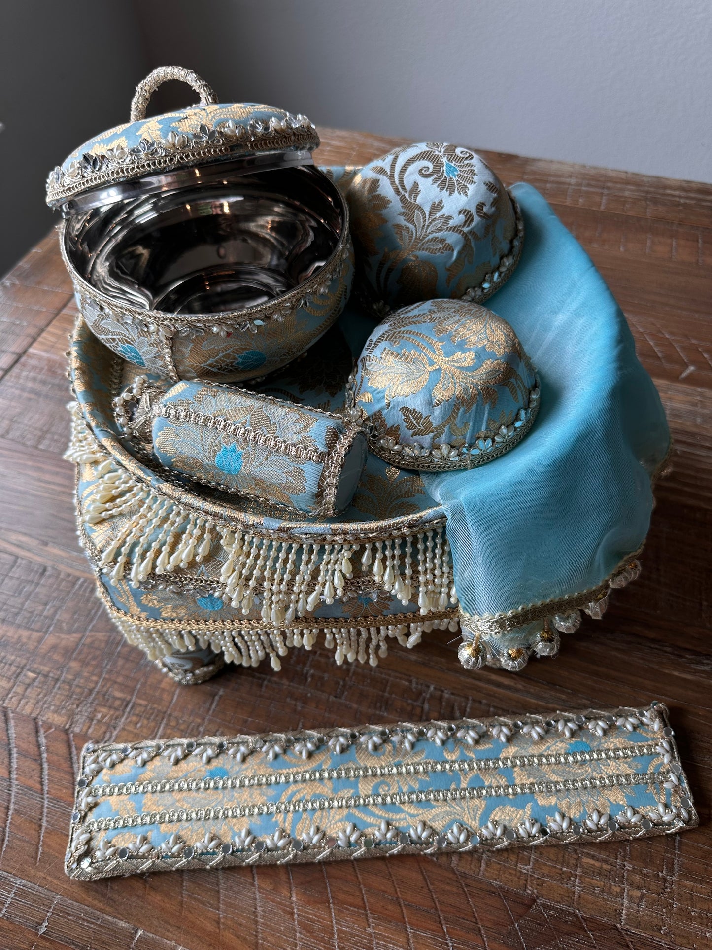 Baby Blue Maiyaan Set | Haldi & Maiyan Ceremony Essentials