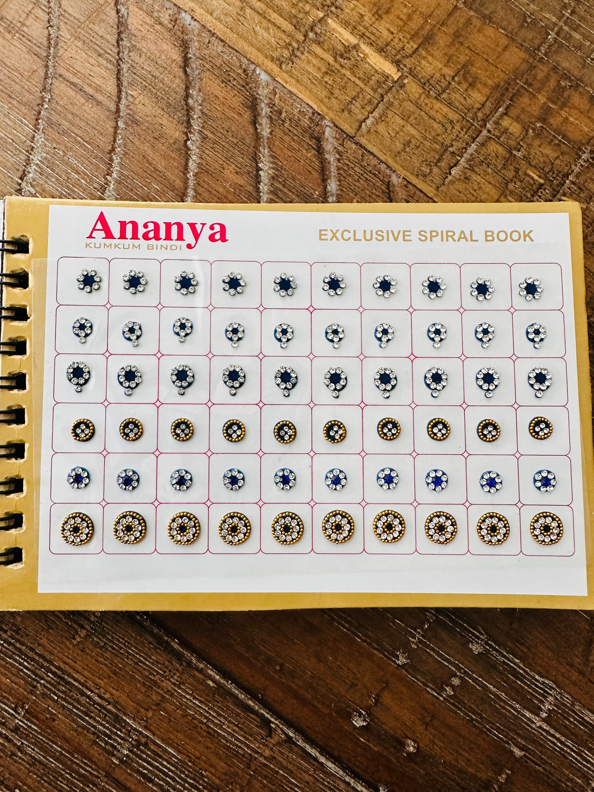 White Stone Work Variety Bindi Book