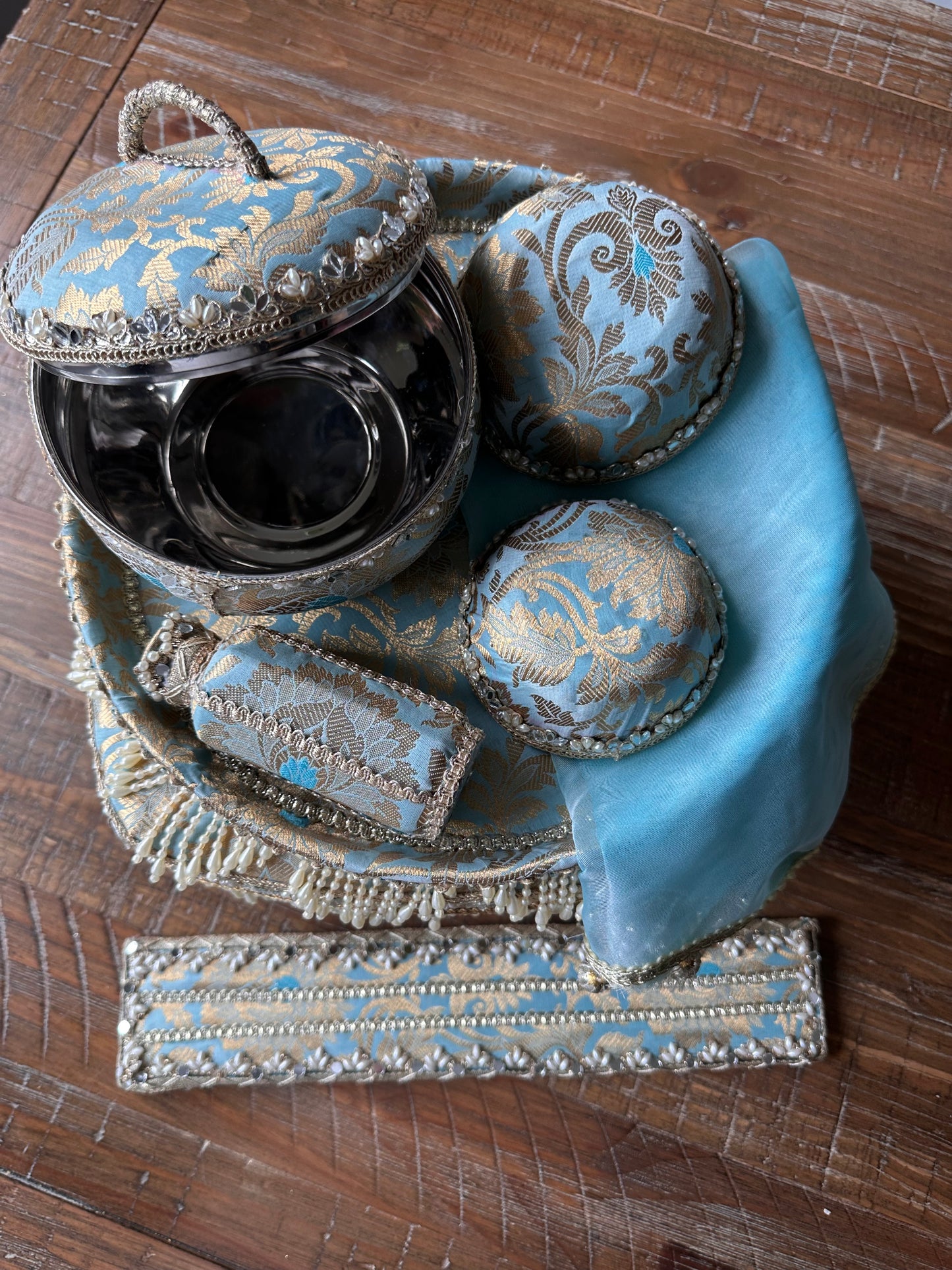 Baby Blue Maiyaan Set | Haldi & Maiyan Ceremony Essentials