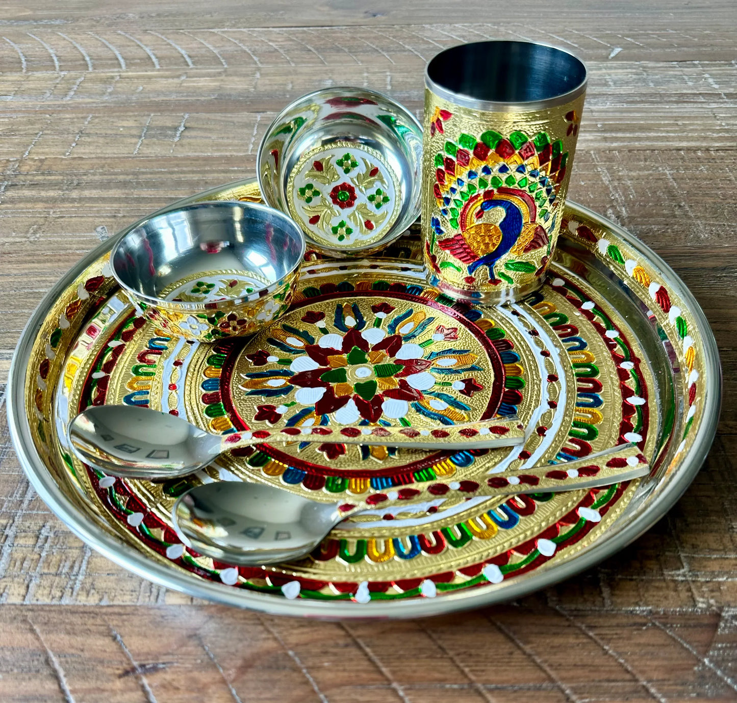 Meenakari Thaal Set