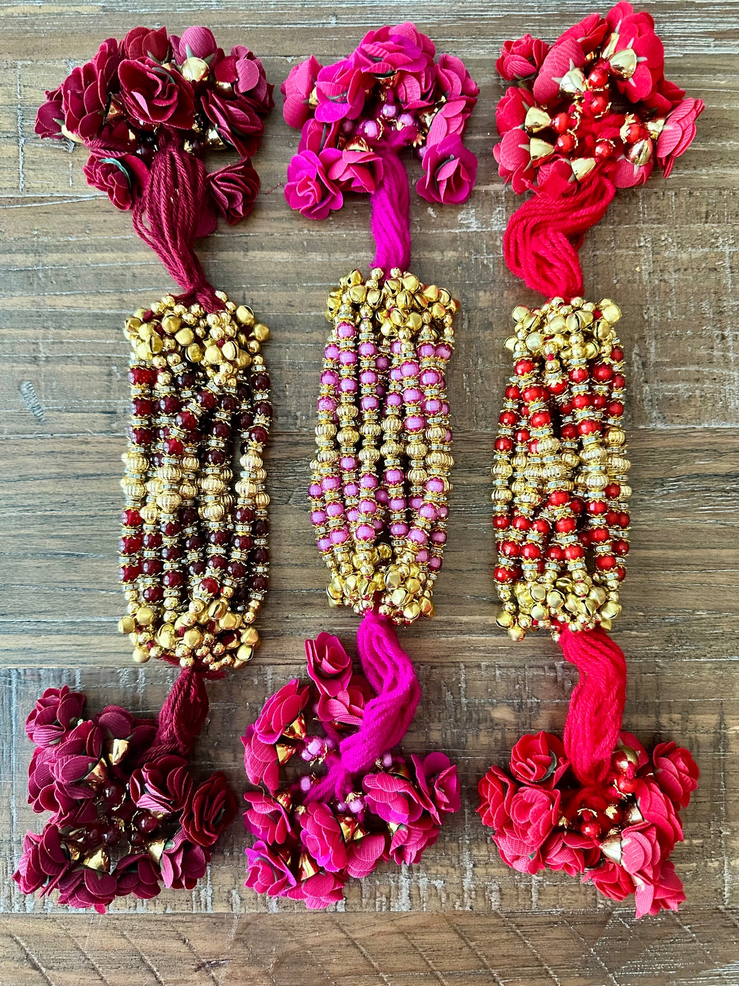 Ganne with Beads and Floral ends - Pack of 12