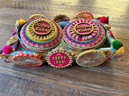 Lohri Cart with Steel Dabbas