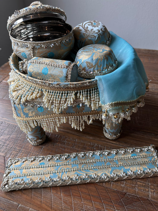 Baby Blue Maiyaan Set | Haldi & Maiyan Ceremony Essentials
