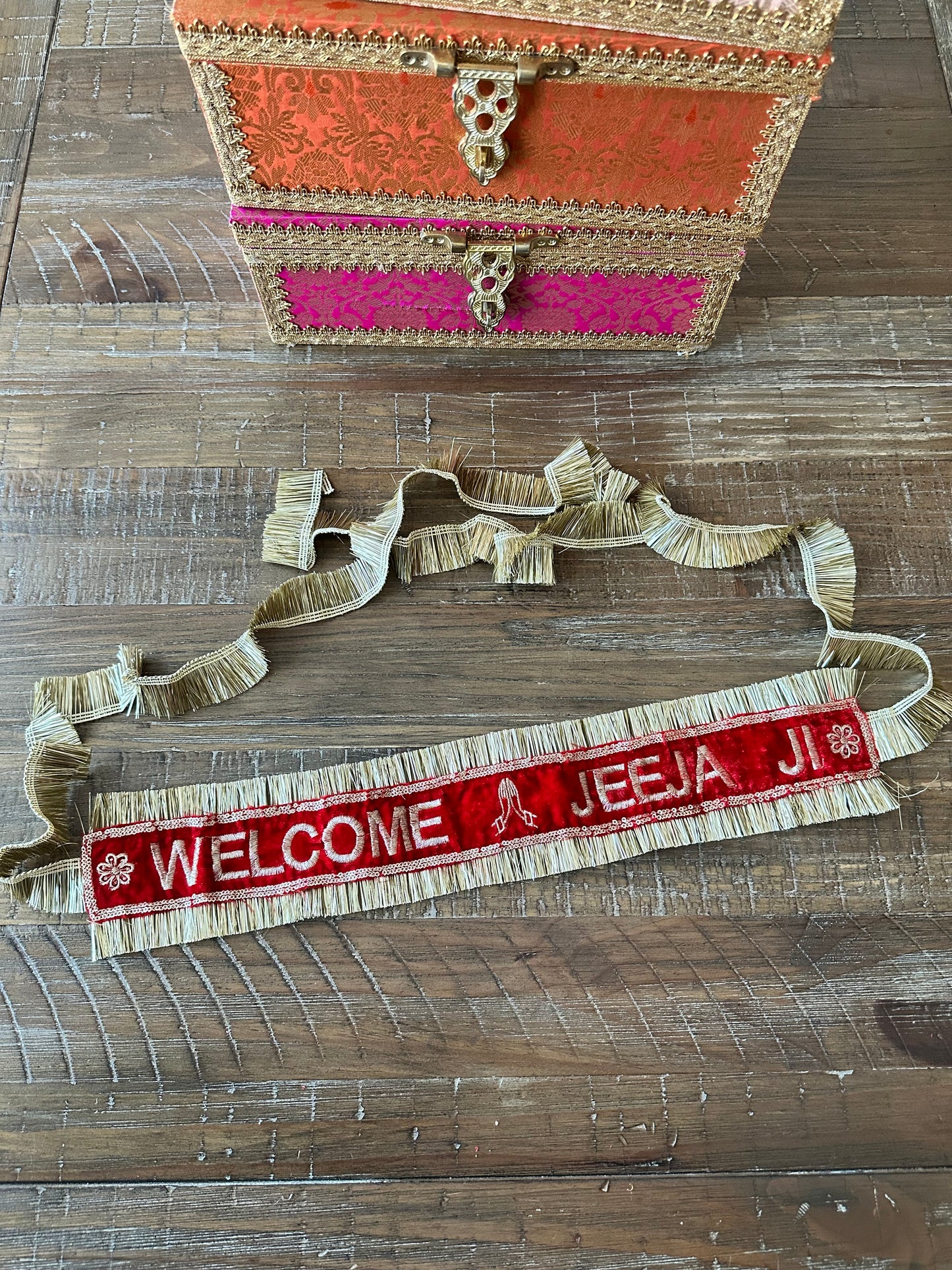 Embroidered Welcome Ribbon