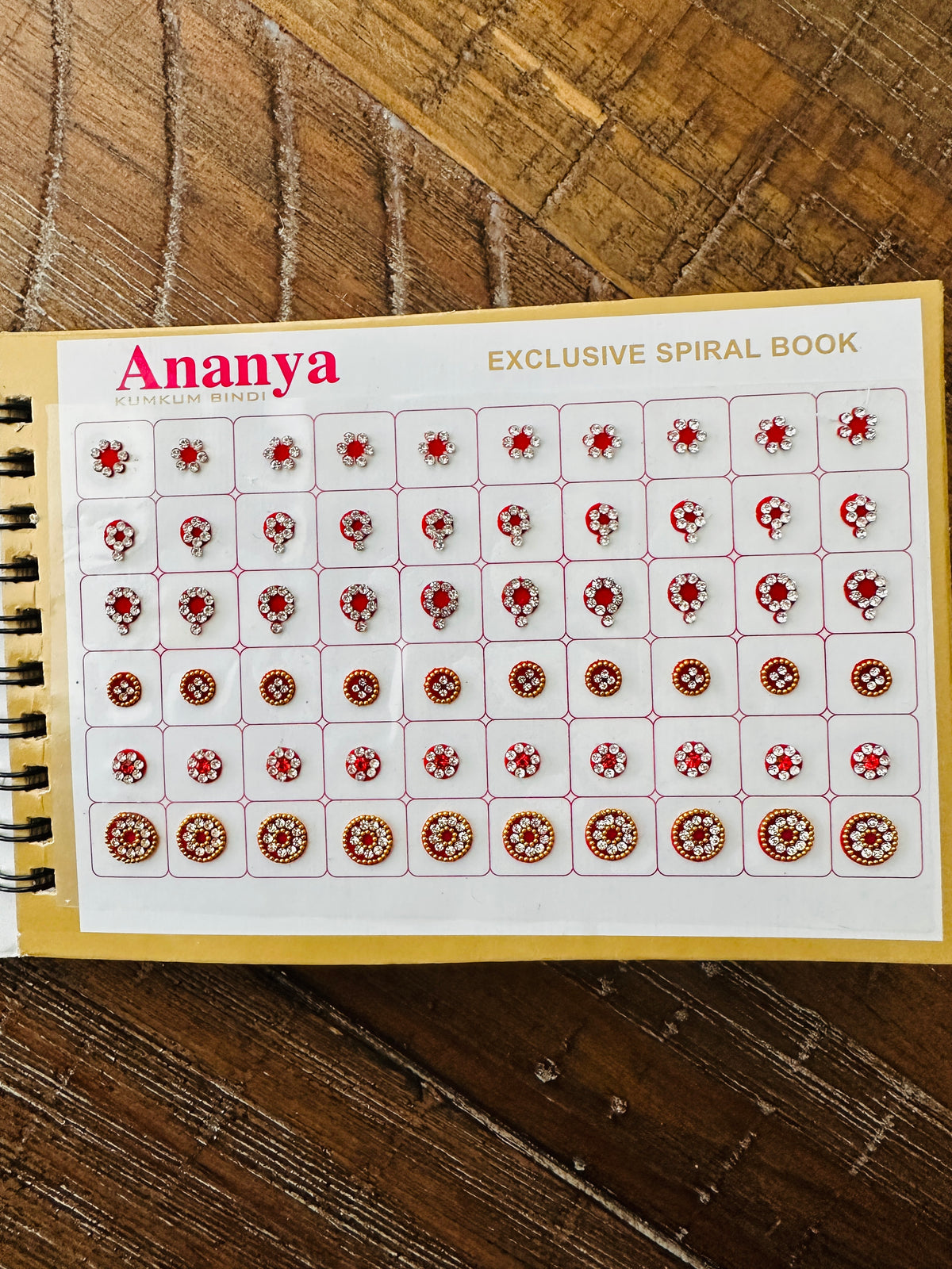 White Stone Work Variety Bindi Book