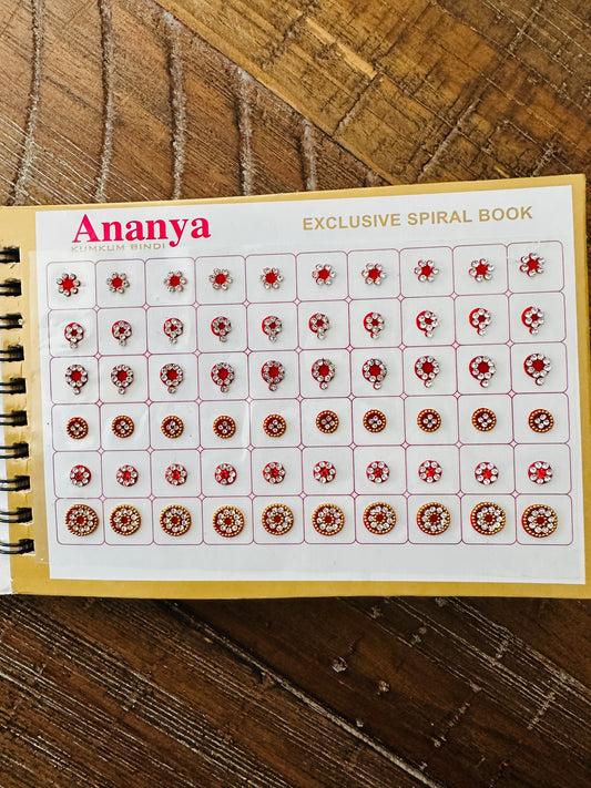 White Stone Work Variety Bindi Book
