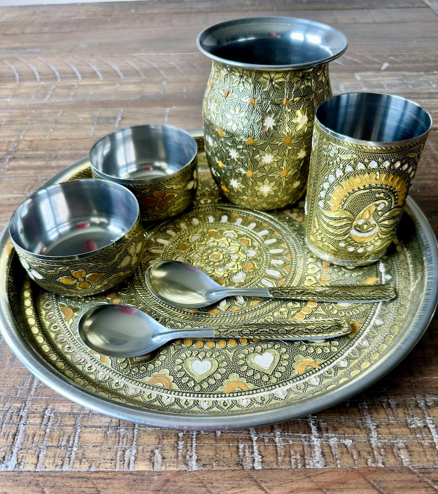 Meenakari Thaal Set