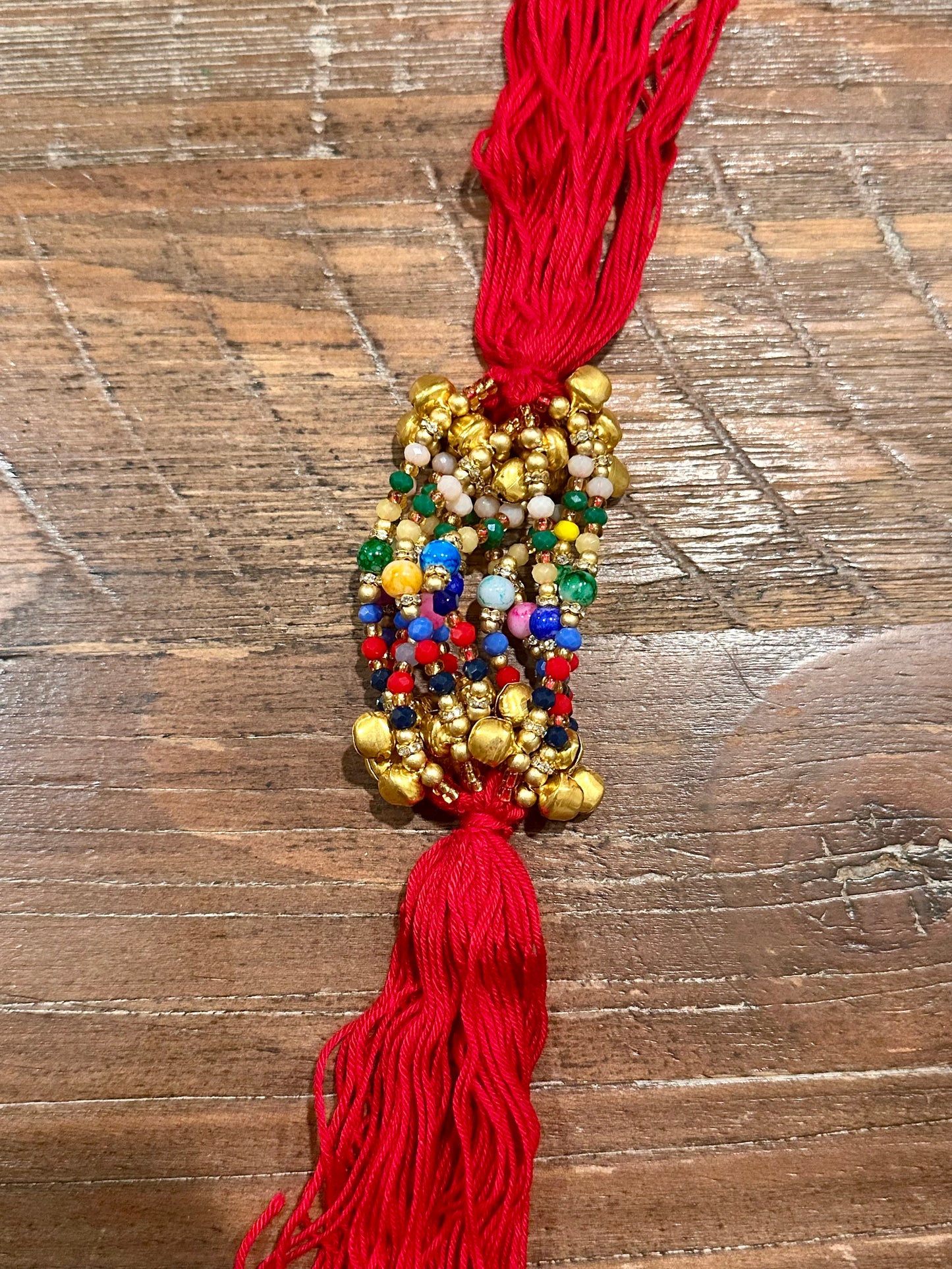 Ganne Ghungroo and Multicolor Beads Pack of 12