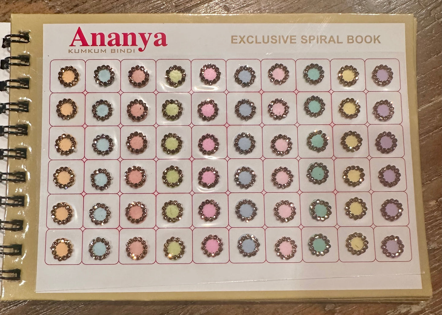 300 Pastels Stone Work Circle Bindi Book