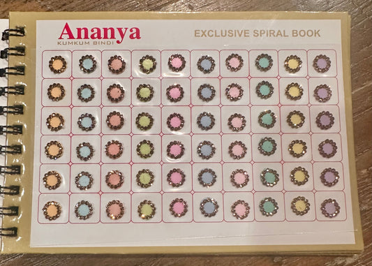 300 Pastels Stone Work Circle Bindi Book