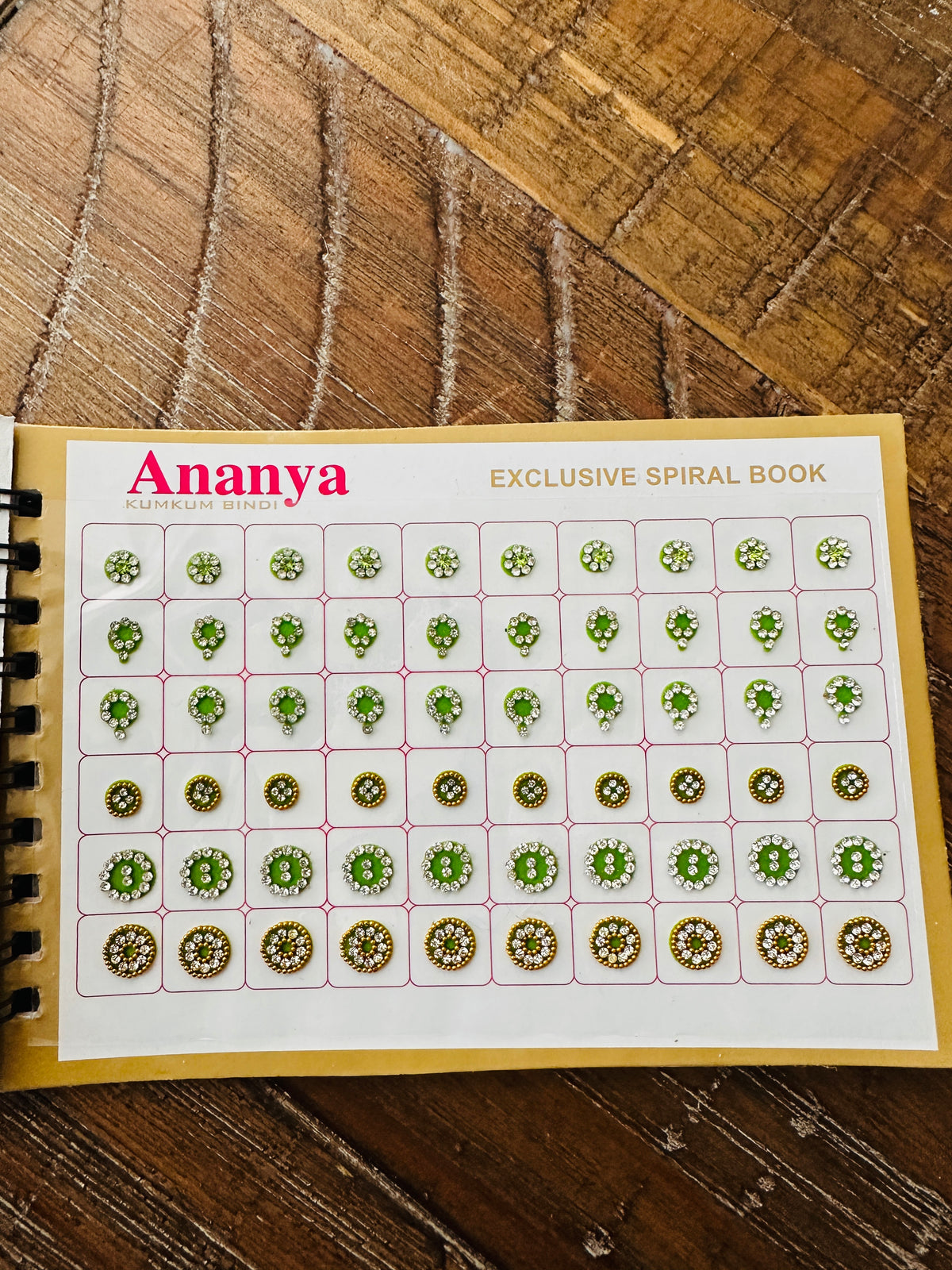 White Stone Work Variety Bindi Book