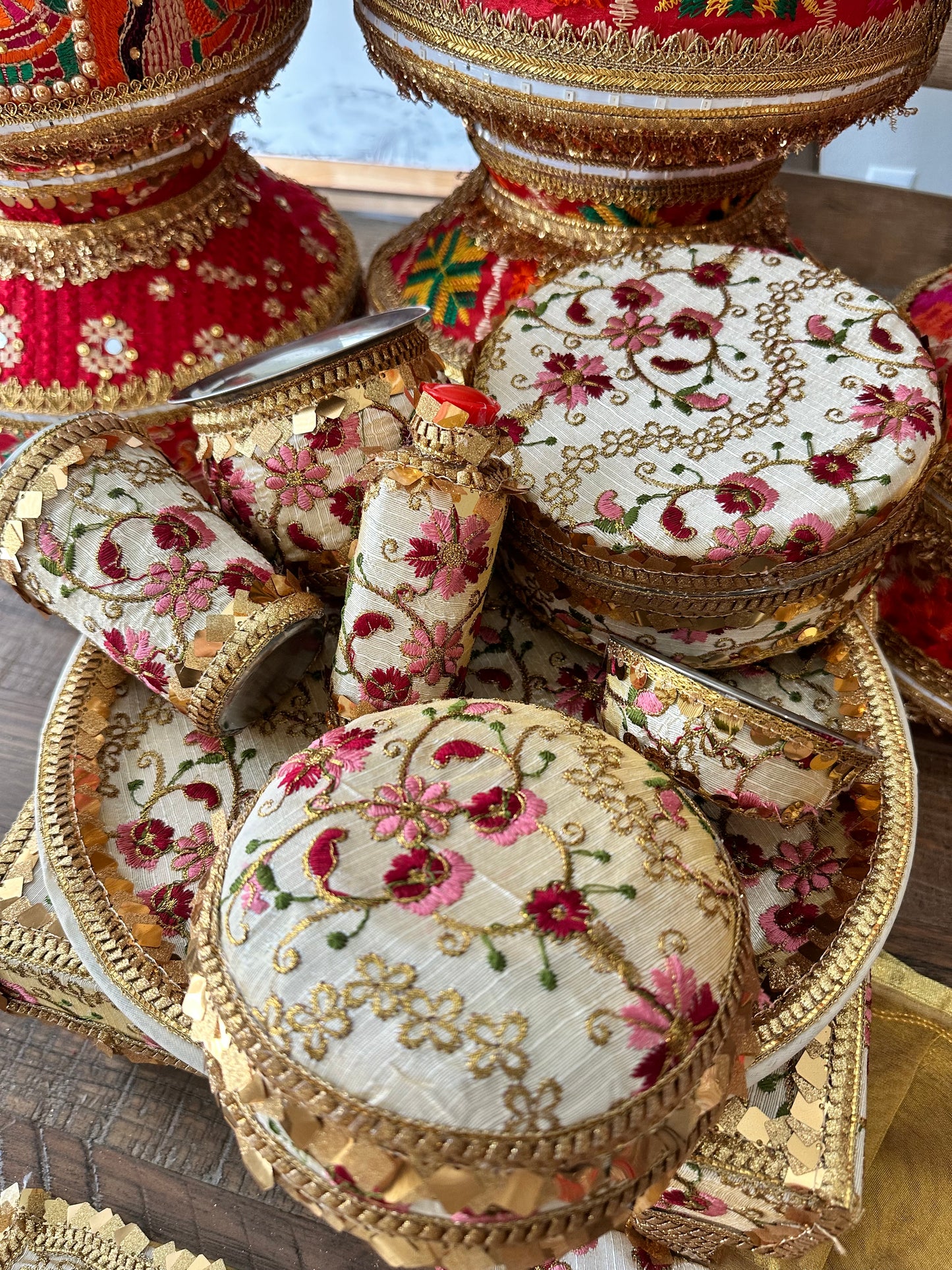 White Floral Embroidered Maiyan Set