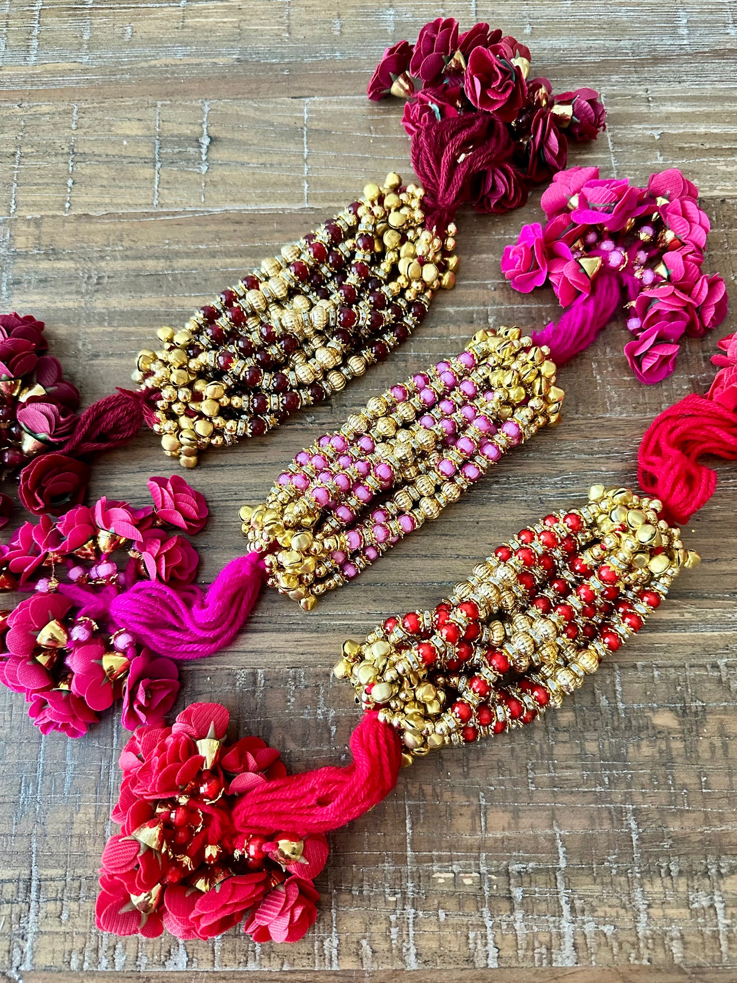Ganne with Beads and Floral ends - Pack of 12