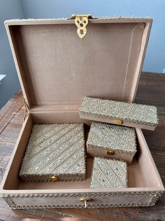 Sheesha Work Jewelry Trousseau Trunk
