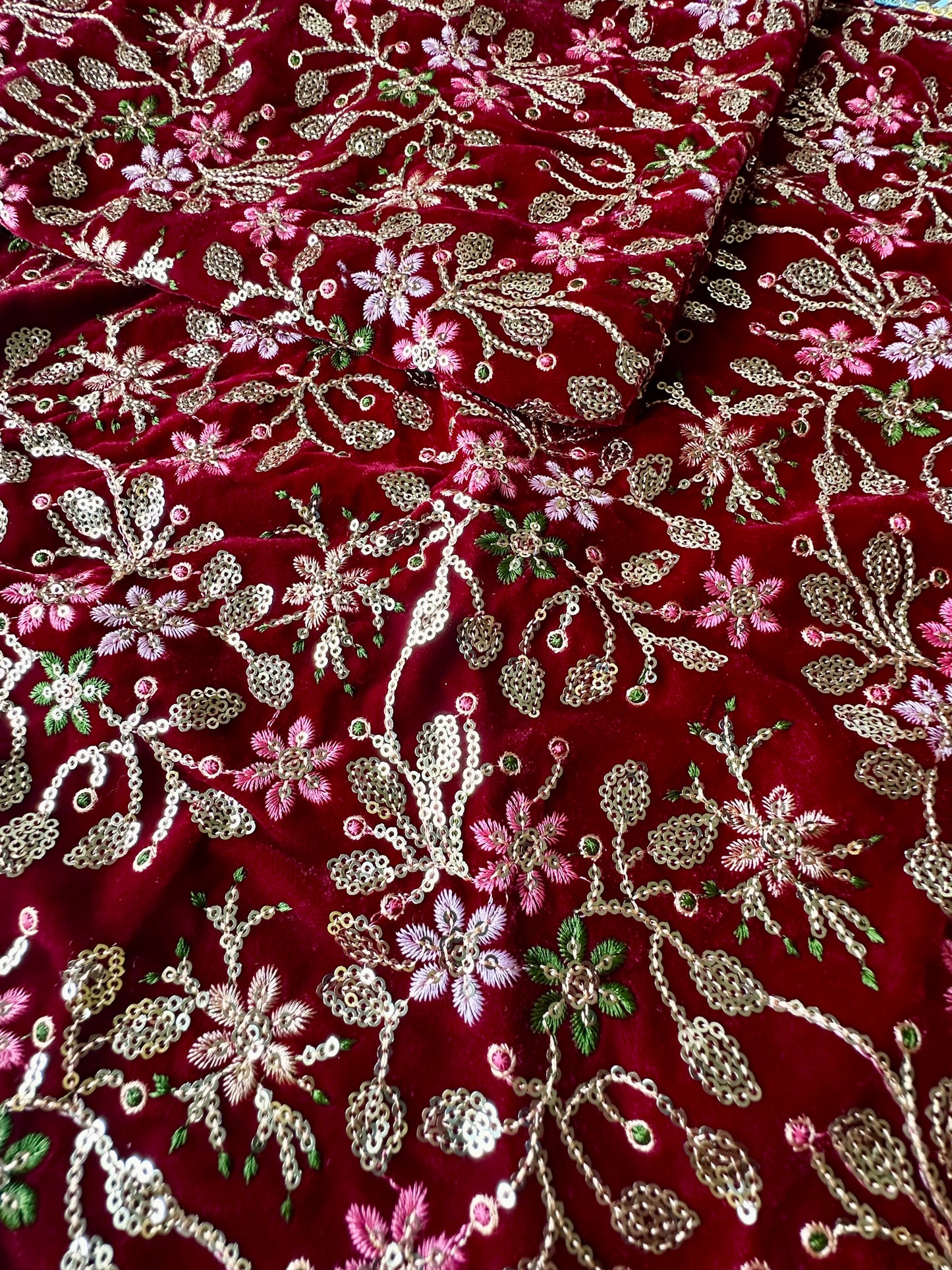 Noor Red Sequins Shagun Lap Potli Set | Wedding