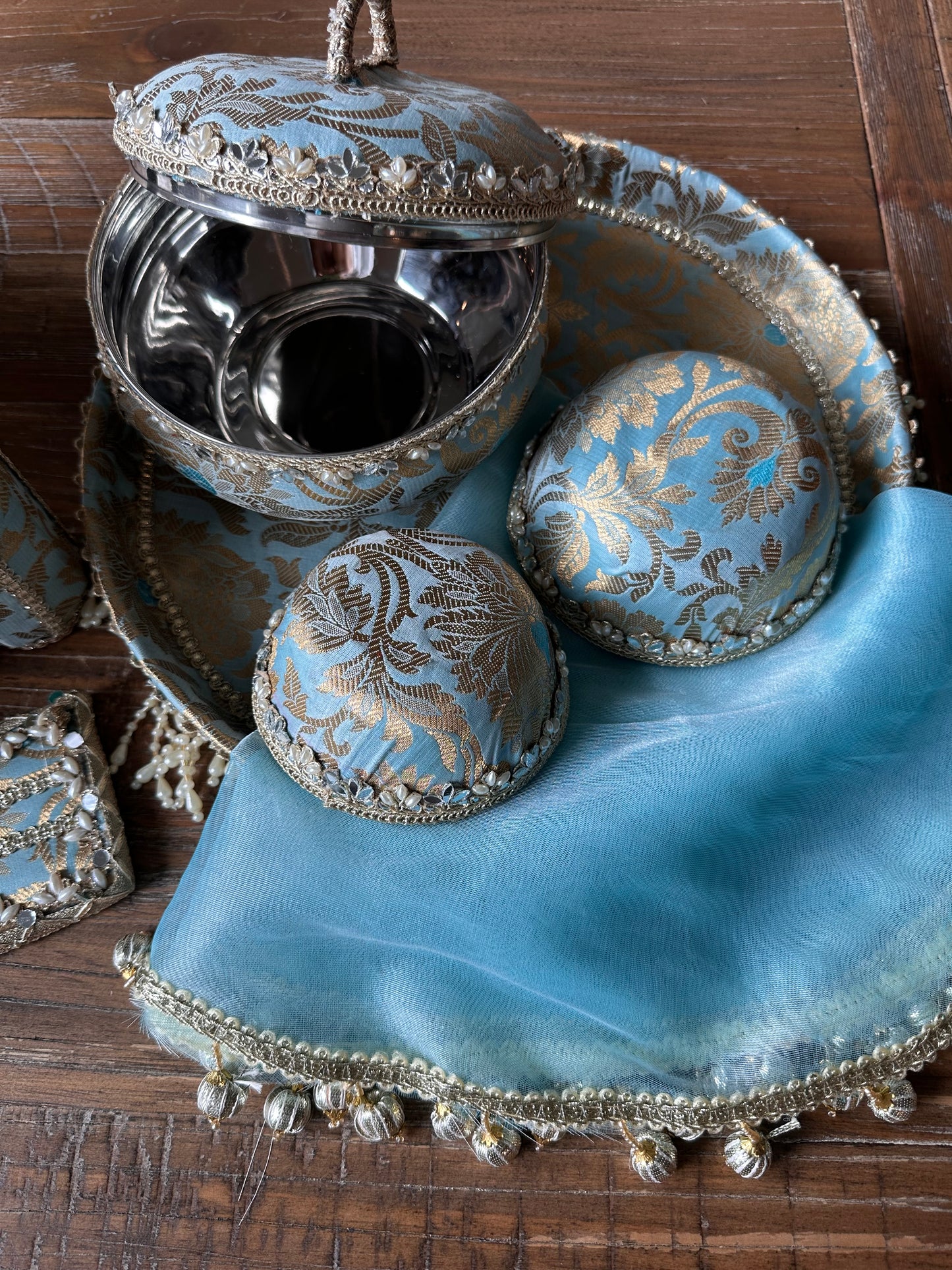 Baby Blue Maiyaan Set | Haldi & Maiyan Ceremony Essentials
