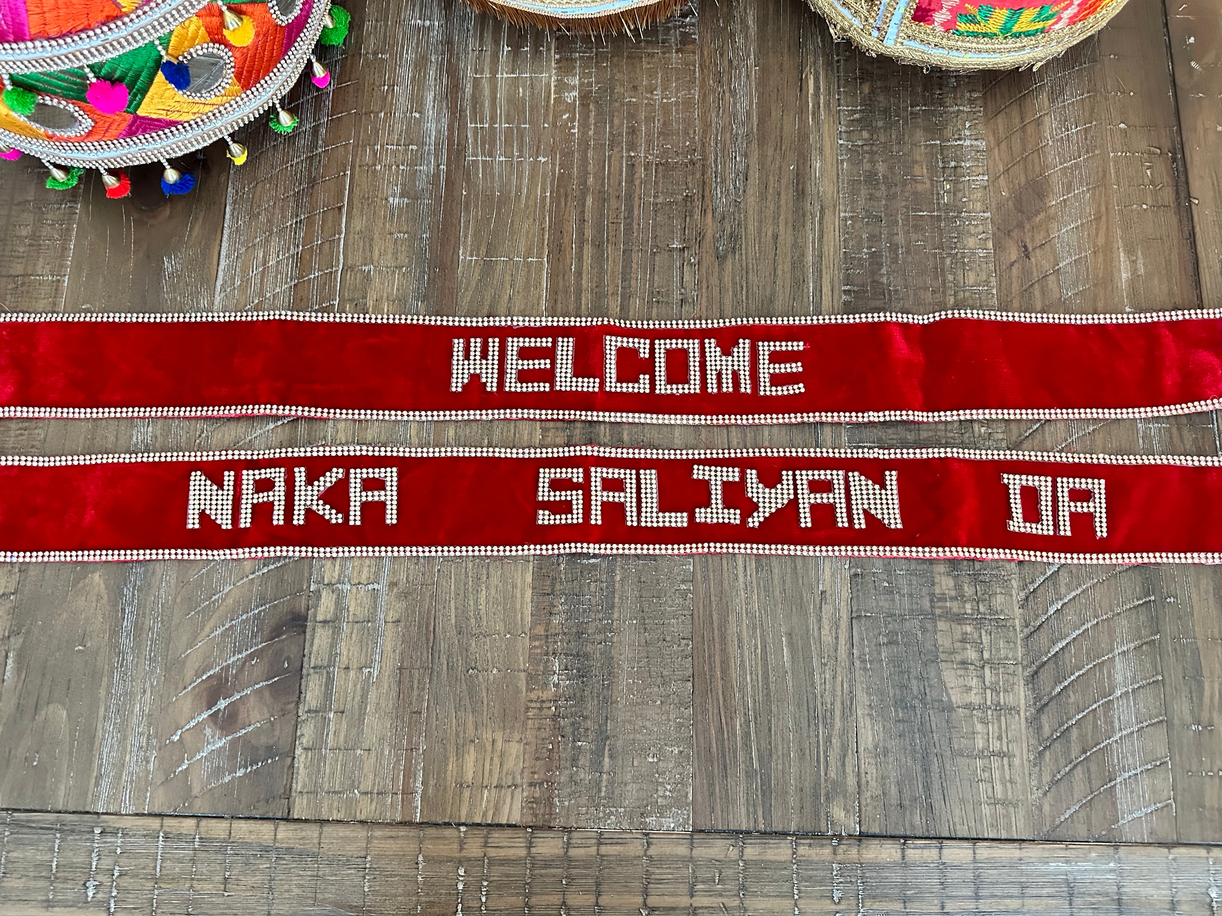 Newcomer Ribbon Welcome Ribbon | Punjabi Baraat & Wedding Entrance Decoration – Kaur Bridal