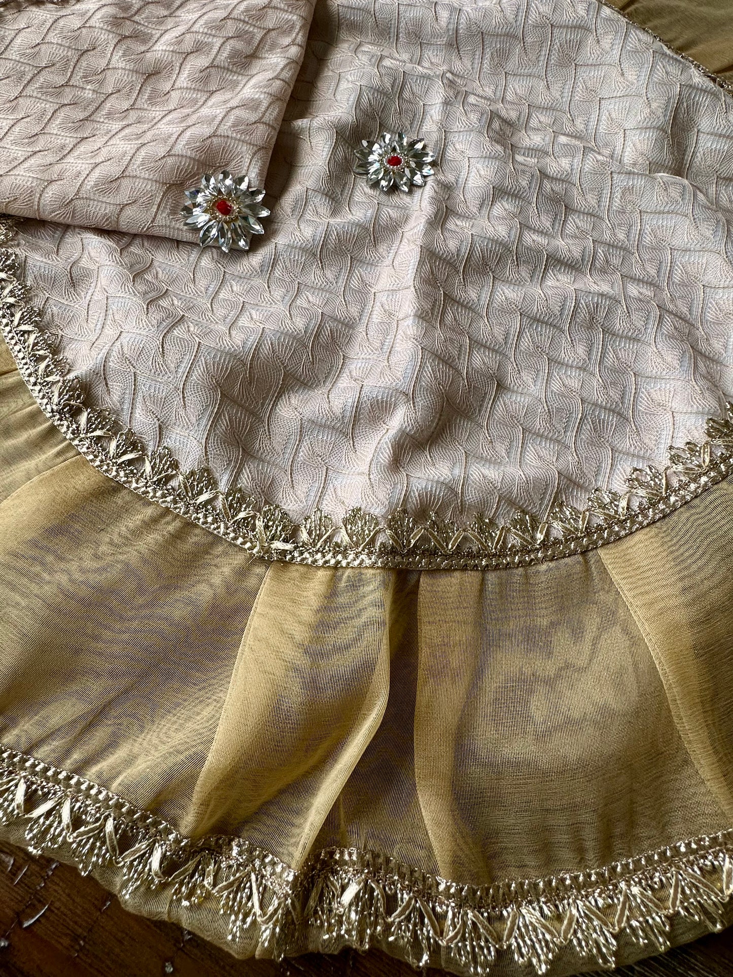 Aria Gold Sequins Shagun Lap Potli Set | Wedding