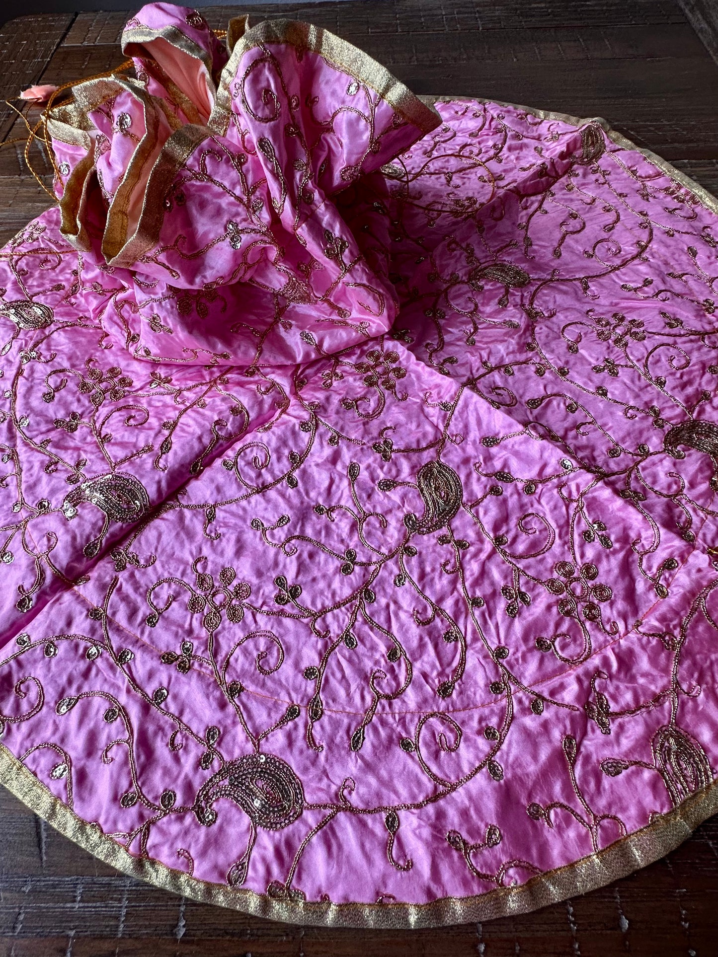 Kitty Pink Tassels Shagun Lap Potli Set | Wedding