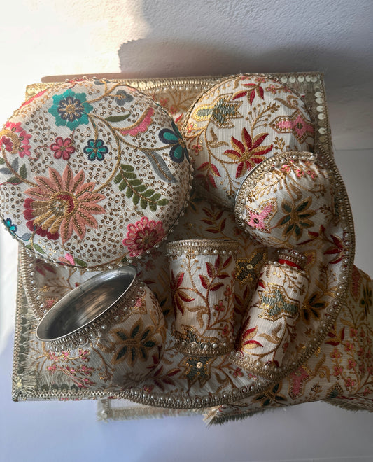 Multicolor Work Maiyaan Set | Haldi & Maiyan Ceremony Essentials