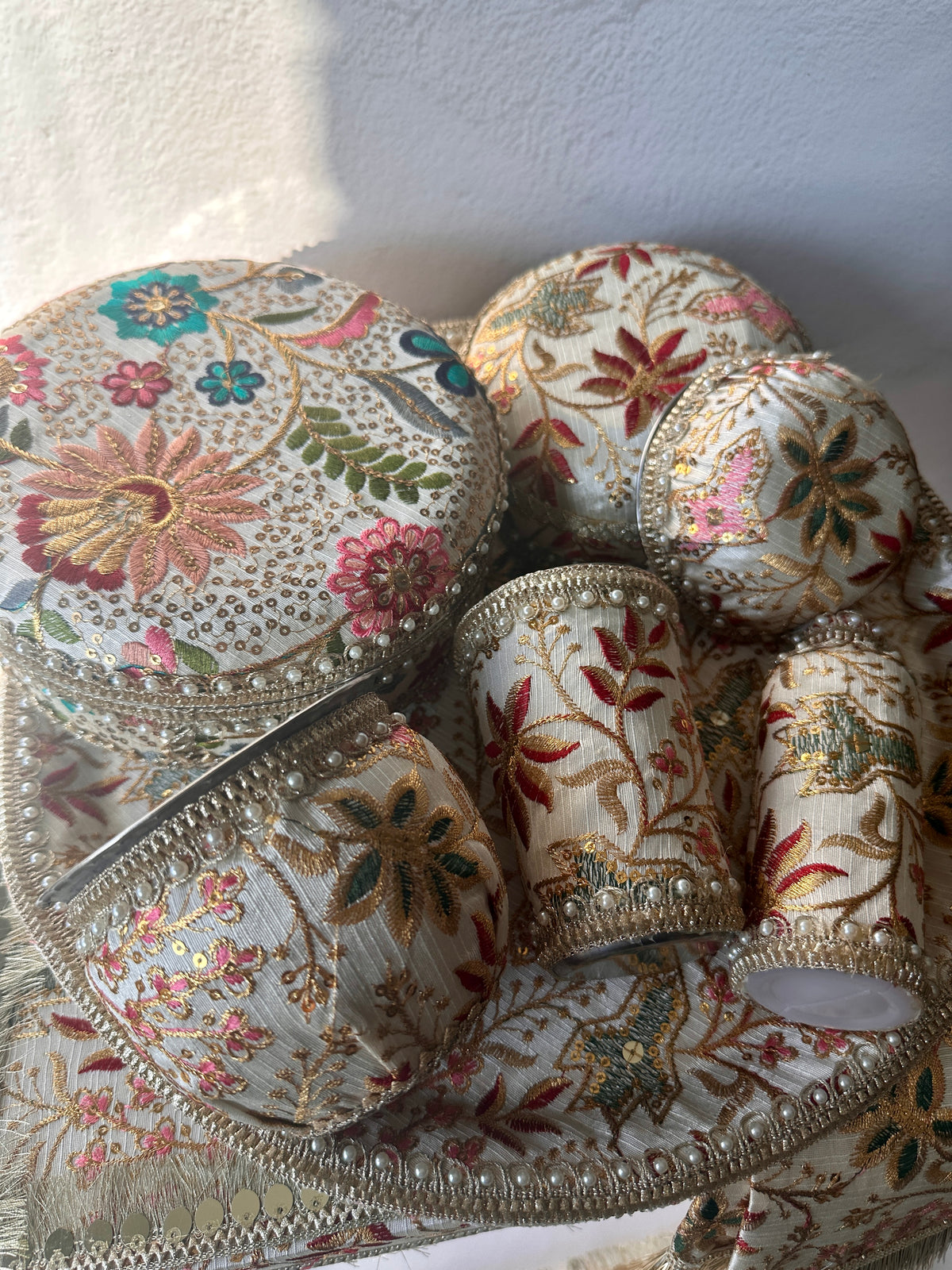 Multicolor Work Maiyaan Set | Haldi & Maiyan Ceremony Essentials