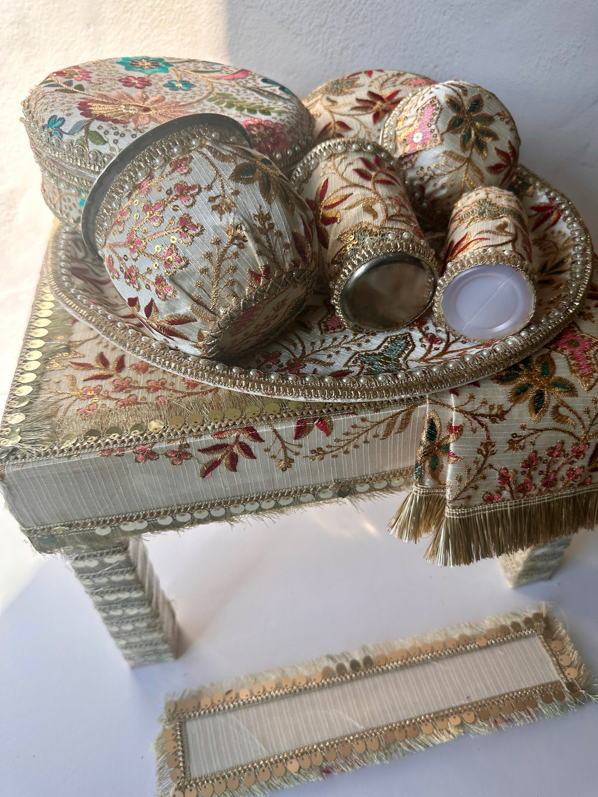 Multicolor Work Maiyaan Set | Haldi & Maiyan Ceremony Essentials